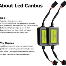 KOOMTOOM Canbus Decoder H7 Anti flicker Harness Resistor Led Headlight Bulb Warning Error Canceller Decoder For Volvo BMW 3 Series 318i 320i 325i 330i Jeep Grand Cherokee Ford Focus Sedan VW Touareg