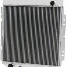 OzCoolingParts 3 Row Core All Aluminum Radiator + 14" Fan w/Shroud(Cover) for 1960-1966 61 62 63 64 65 Ford Mustang/Falcon/Ranchero, 1924 Mercury Comet