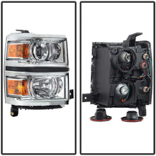 Jdragon for Chevy 14-15 Silverado 1500 Chrome Replacement Projector Headlights LT LTZ WT
