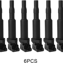 Ignition Coil Pack Set of 6 Replaces OE# 0221504470 for BMW 325i 325Ci 328i 330Ci 335i 525i 528i 530i 535i 545i 745Li X3 X5 M5 M6 Z4 128i 135i And More