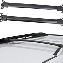 JUEDIMA Black Roof Rack Crossbars Replacement for 2010 2011 2012 2013 2014 2015 2016 2017 Chevy Equinox | GMC Terrain,Rooftop Luggage Crossbars