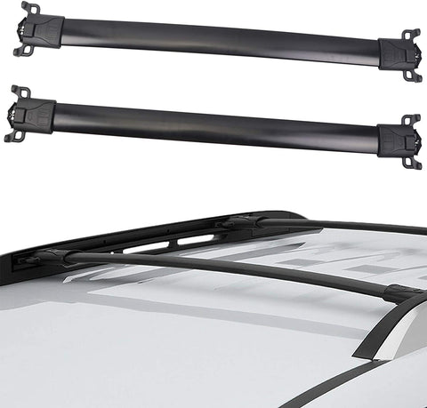 JUEDIMA Black Roof Rack Crossbars Replacement for 2010 2011 2012 2013 2014 2015 2016 2017 Chevy Equinox | GMC Terrain,Rooftop Luggage Crossbars