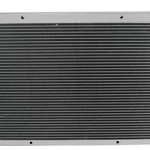 CoolingSky 62MM 4 Row Core Aluminum Radiator +2X12" Fan WShroud for Chevy&GMC C/K C10 C20 C30 K10 K20 Pickup Van &P/G Series 1967-79