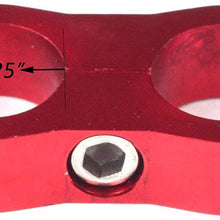 For AN10 AN-10 19mm Hose Separator Clamp Adapter Bracket Billet Oil Fuel Water Aluminium Red