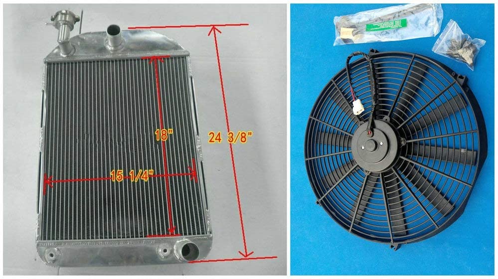 3 Row Aluminum Radiator+Fan For FORD MODEL Y/MODEL-Y MT/AT 1932-1937 33 34 35 36