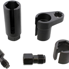 ABN O2 Sensor Socket Tool for Oxygen Sensor 5pc Kit - 22mm Oxygen Sensor Socket and Vacuum Socket with Thread Chaser Set
