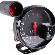 XinQuan Wang Car RPM 11000K Tachometer Gauge Digital 7Color Backlight LED Shift Light RPM Meter for 1-10 Cylinder Engine Vehicles Auto Gauge