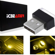 ICBEAMER 1 pc Blue Color Universal USB Interface Plug-in Miniature Night Light LED Car Interior Trunk Ambient Atmosphere