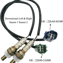 Automotive-leader 2Pcs 226A0-8J100 22690-2A000 Downstream Left Right Oxygen O2 Sensor 1 Sensor 2 for Nissan 2002-2005 Altima 2003-2005 Murano 3.5L V6 2005-2006 Infiniti G35 Nissan 350Z 3.5L V6