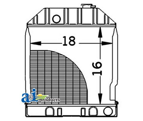 A and I, E9NN8005AB15M Radiator, for Ford / New Holland Tractor