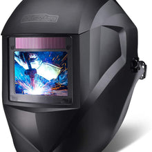 TACKLIFE Welding Helmet, Large Viewing Area(3.94"x2.87"), Top Optical Clarity (1/1/1/1), Wide Shade Range DIN 3/3-8/9-13, Solar Power Auto Darkening, 4 Arc Sensor for TIG MIG MMA Plasma - PAH03D