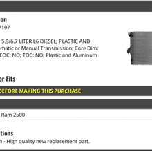 Radiator - Compatible with 2003-2009 Dodge Ram 2500 5.9L 6.7L 6-Cylinder Diesel