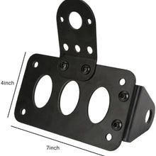 KATUR Black Motorcycle Side Mount Tail Light Brake License Plate Bracket Taillight for Suzuki Yamaha Honda Harley Bobber Chopper