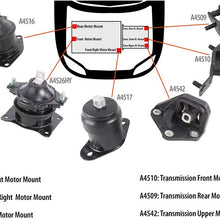 DNJ MMK1005 Complete Engine Motor & Transmission Mount kit for 2003-2007 / Honda/Accord / 2.4L