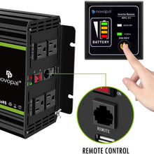 Novopal 1500 Watt 24V Pure Sine Wave Inverter with 4 AC Outlets 2.1A USB-16.4 Feet Remote Control and Two Cooling Fans-Peak Power 3000 Watt,Ultra-Silent,Supply for Blenders, Vacuums etc