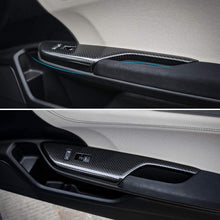 Thenice 10th Gen Civic Window Control Panel Armrest Cover ABS Carbon Fiber Style Door Lock Switch Trim for Honda Civic 2020 2019 2018 2017 2016