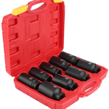 Hub Nut Hex Socket Set,Deep Spindle Axle Nut Impact Socket Set, Drive Deep Impact Socket Set, 29mm 30mm 31mm 32mm 33mm 34mm 35mm 36mm 38mm with 1/2-Inch Drive - 9Pcs Socket Set