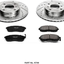 Power Stop K749 Front Brake Kit with Drilled/Slotted Brake Rotors and Z23 Evolution Ceramic Brake Pads