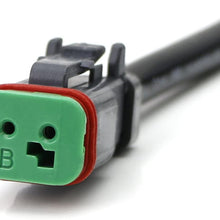 iJDMTOY (2) H11 H8 Factory Fog Lights Extension w/ Deutsch DT DTP Connectors, Compatible With Cubic LED Pod Lights, LED Light Bars, Off-Road LED Work Lamps, etc