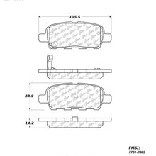 NEW CENTRIC 106.09050 Extended Wear Posi-Quiet Semi Metallic Standard Brake Pad