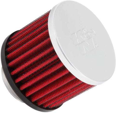 K&N 62-1440 Vent Air Filter / Breather: Vent Air Filter/ Breather; 1.375 in (35 mm) Flange ID; 2.5 in (64 mm) Height; 3 in (76 mm) Base; 3 in (76 mm) Top