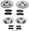 Power Stop K2554 Front & Rear Brake Kit with Drilled/Slotted Brake Rotors and Z23 Evolution Ceramic Brake Pads