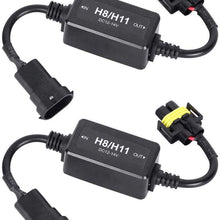 IRONWALLS H11 LED Healight Canbus Wiring Harness Anti-flicker Adapter Resistor Decoder Canceller Warning Error