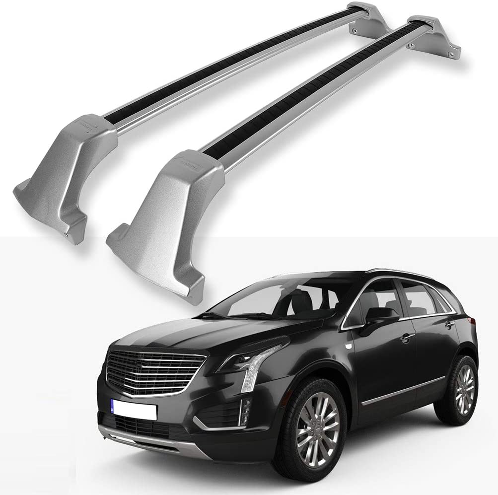 Scitoo Roof Rack Cross Bars Baggage Carrier For Cadillac XT5 2017-2020 Silver 2 Pcs Roof Top Rack Luggage Carrier