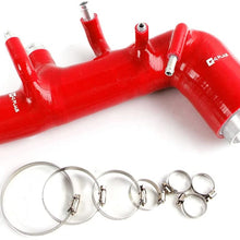 For Subaru WRX/STI GDB EjJ20 SG5 EJ205 Silicone Induction Intake Hose Pipe Kit Clamps Red New