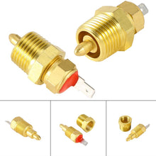 Fan Thermostat Temperature Switch with 3/8" Pipe Thread, 185 to 175 Degree Electric Engine Cooling Fan Thermostat Temperature Sensor Switch, Fits 10" 12" 14" 16" Fan (With Pipe Thread)
