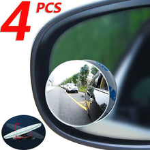 Car Blind spot Mirror 4pcs, Convex Mirror, Round Frameless HD Wide-Angle Glass Rearview Mirror, 360 ° Swing Adjustment, Suitable for All Cars, SUV and Trucks