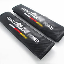 jzgtgarage Car Parts Carbon Fiber Seat Belt Cover Shoulder Pad Pads For Aftermarket Universal Honda Mugen Power