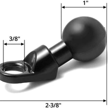 QWORK 3/8'' Aluminum Ball Mount, Head Adapter Ball Base Suitable for The Mirror Frame of Motorcycles