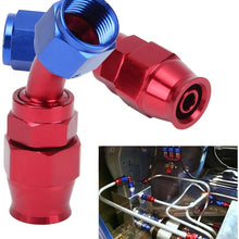 AN8 Line Hose End Fitting Adapter,Hose End Fitting Swivel Oil Cooling Fuel Line Adapter Fuel Oil Aluminum for Teflon(0°)