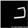 Spyder Auto 9042973 DRL LED Light Bar Projector Headlights Black Smoke Halogen Models Only DRL LED Light Bar Projector Headlights