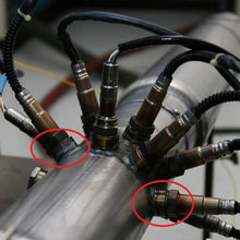 Ledaut O2 Oxygen Sensor Mounting Boss And Plugs (2 Bungs/ 2 Plugs) Notched Style Oxygen Sensor Fitting Bungs M18X1.5