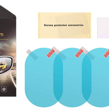 4 PCS Rainproof Car Rear View Mirror Film, Foseal Side Mirror Film Drive Safely HD Clear Nano Coating waterproof Films Anti-scratch Protector for SUV Car Mirrors Side Windows, Oval (5.31"x3.74")
