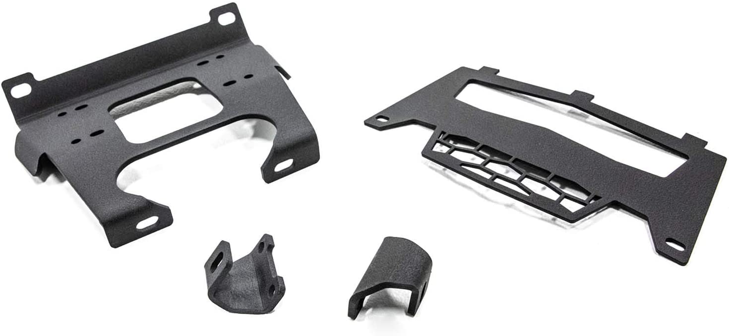 SuperATV Heavy Duty Winch Mounting Plate for Polaris RZR 900/900 S / 4 900 - (2015+) - For Machines Manufactured After 9/1/2014
