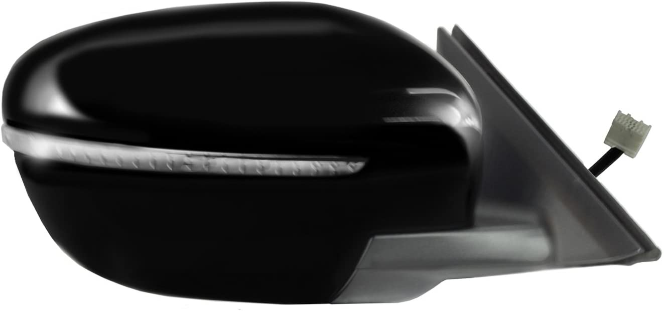 Passenger Side Heated Mirror for Nissan Rogue US built, Japan Built, Korea built, includes Hybrid, Black