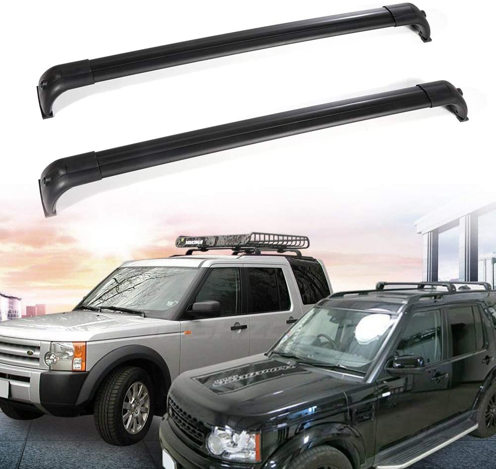 ROADFAR Roof Rack Aluminum Top Rail Luggage Carrier Fit for 2005 2006 2007 2008 2009 for Land Rover LR3 Baggage Rail Crossbars