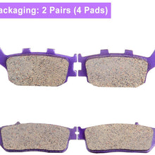 ECCPP FA174 Brake Pads Front and Rear Carbon Fiber Replacement Brake Pads Kits Fit for 1994 1995 1996 1997 1998 1999 2000 2001 2002 2003 2004 2005 2006 2007 2008 2009 2010 2011 2012 Honda