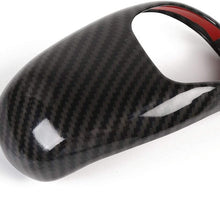 CheroCar Interior Decoration Gear Shift Knob Cover Stick Shifter Cap Trim Carbon Fiber Grain Cover for 2014-2015 Jeep Grand Cherokee, for 2012-2014 Chrysler 300C, 1PC