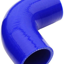 ID 0.75" (19mm), 90 Degree Elbow Coupler, Leg Length 3.5" (90mm), Wall Thickness 0.18" (4.5mm), 3-Ply Reinforced, 80 PSI Maximum Pressure, Universal Automotive Pure Silicone Hose, Black (No logo)