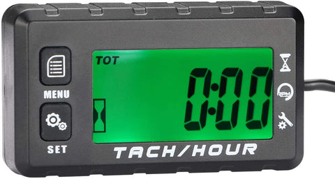 AIMILAR Digital Tach Hour Meter Tachometer - Gas Engine Maintenance Max RPM Recall Function for 2/4 Stroke Engines Chain Saw Snowblower Lawnmower ATV Boat Motorcycle Marine