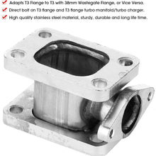 Turbo Manifold Adapter,T3-T3 Stainless Steel Turbo Manifold Adapter 38mm Wastegate Flange Outlet Turbo Swap Project