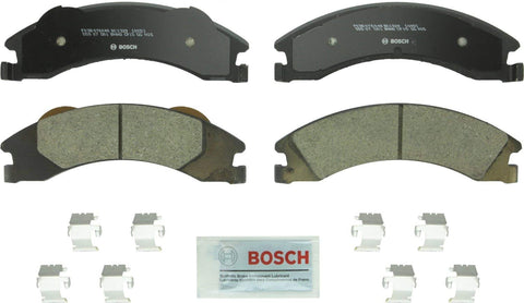 Bosch BC1329 QuietCast Premium Ceramic Disc Brake Pad Set For Ford: 2008-2014 E-150, 2008-2014 E-250, 2008-2017 E-350 Super Duty; Rear