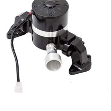 Top Street Performance HC8040BK Aluminium Black Powder Coat Electric Water Pump (Includes Black back plate)