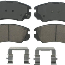 Wagner QuickStop ZD1421 Ceramic Disc Pad Set Includes Pad Installation Hardware, Front