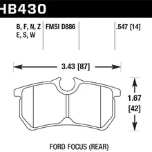 Hawk Performance HB430B.547 Disc Brake Pad HPS 5.0 w/0.547 Thickness Disc Brake Pad