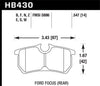 Hawk Performance HB430B.547 Disc Brake Pad HPS 5.0 w/0.547 Thickness Disc Brake Pad